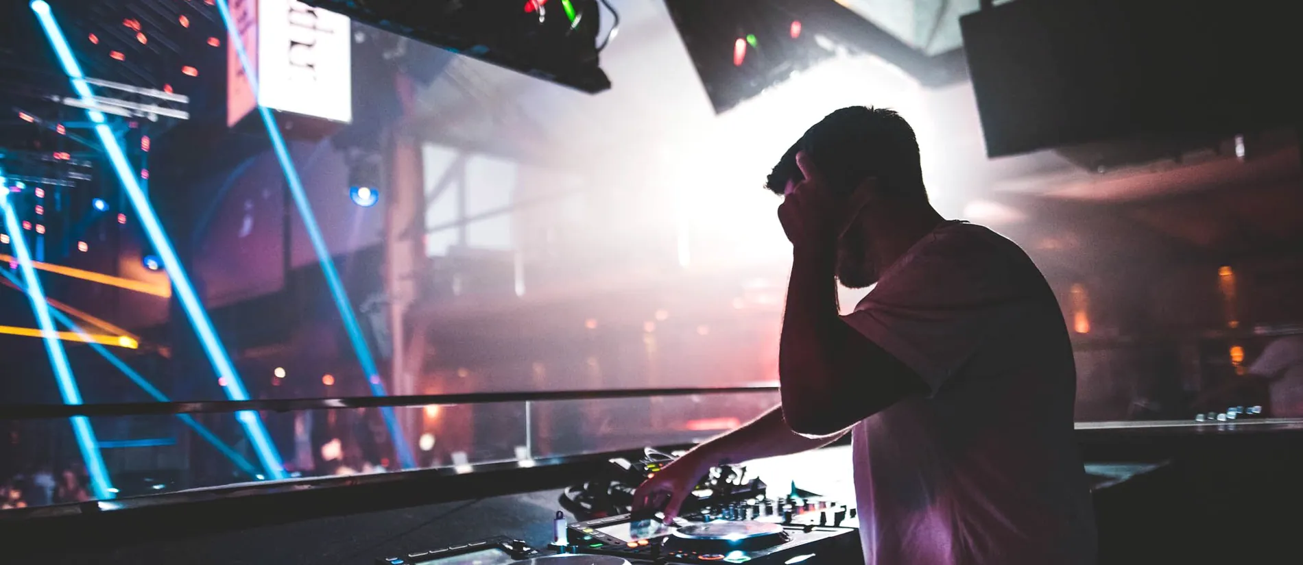 James Campbell performing in Ibiza