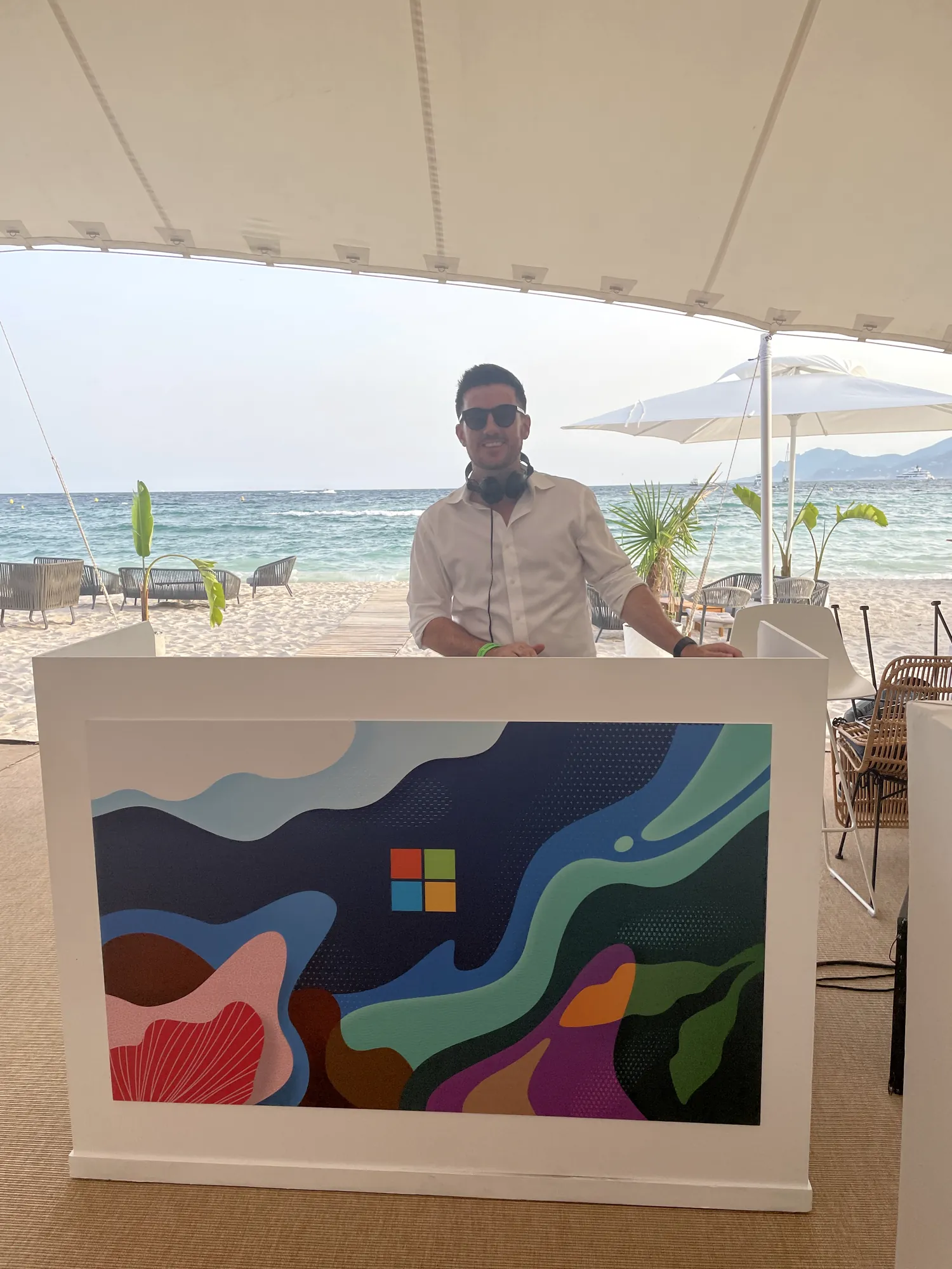 DJing at a Microsoft event